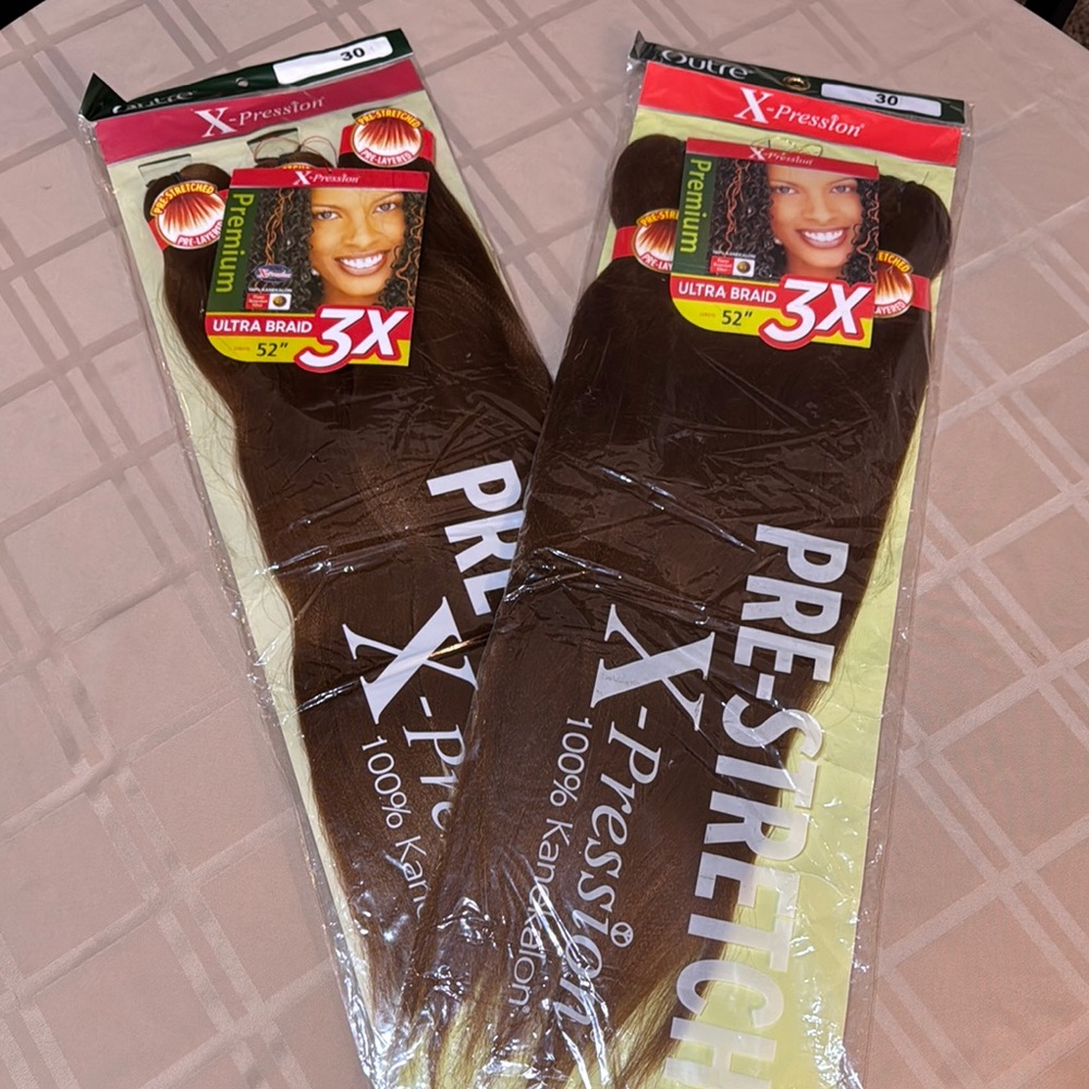 Outre X-Pression Pre-Stretched Ultra Braid Hair Extensions 52 inch 30 NWT